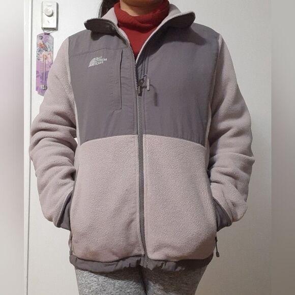 The North Face Mauve Gray Fleece Jacket  Athleisure SP - Picture 12 of 13